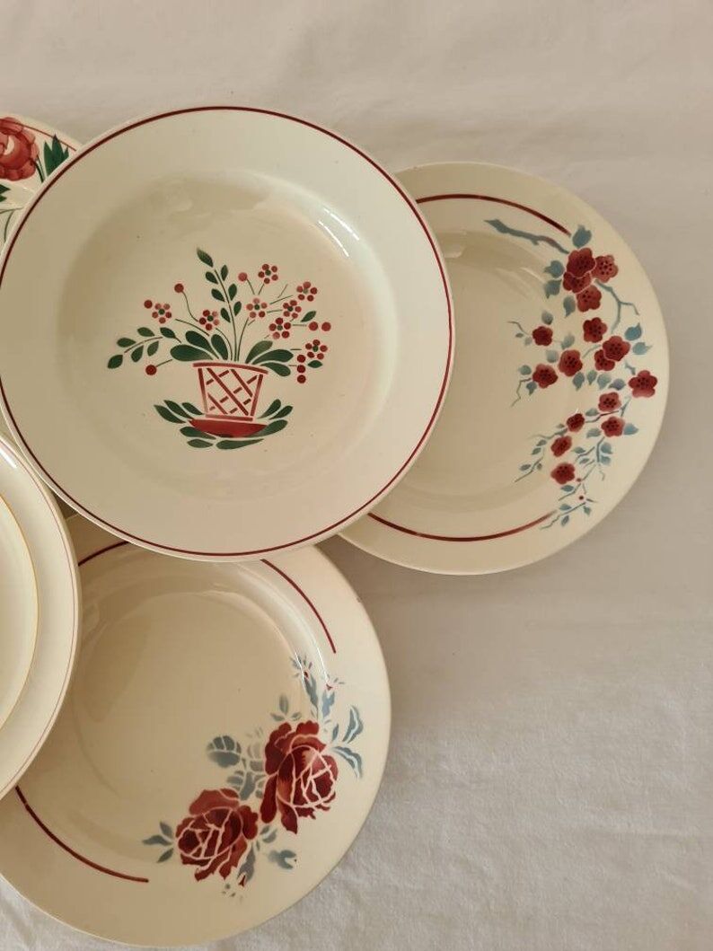 Old hollow plates X6 mismatched model of various French manufacture