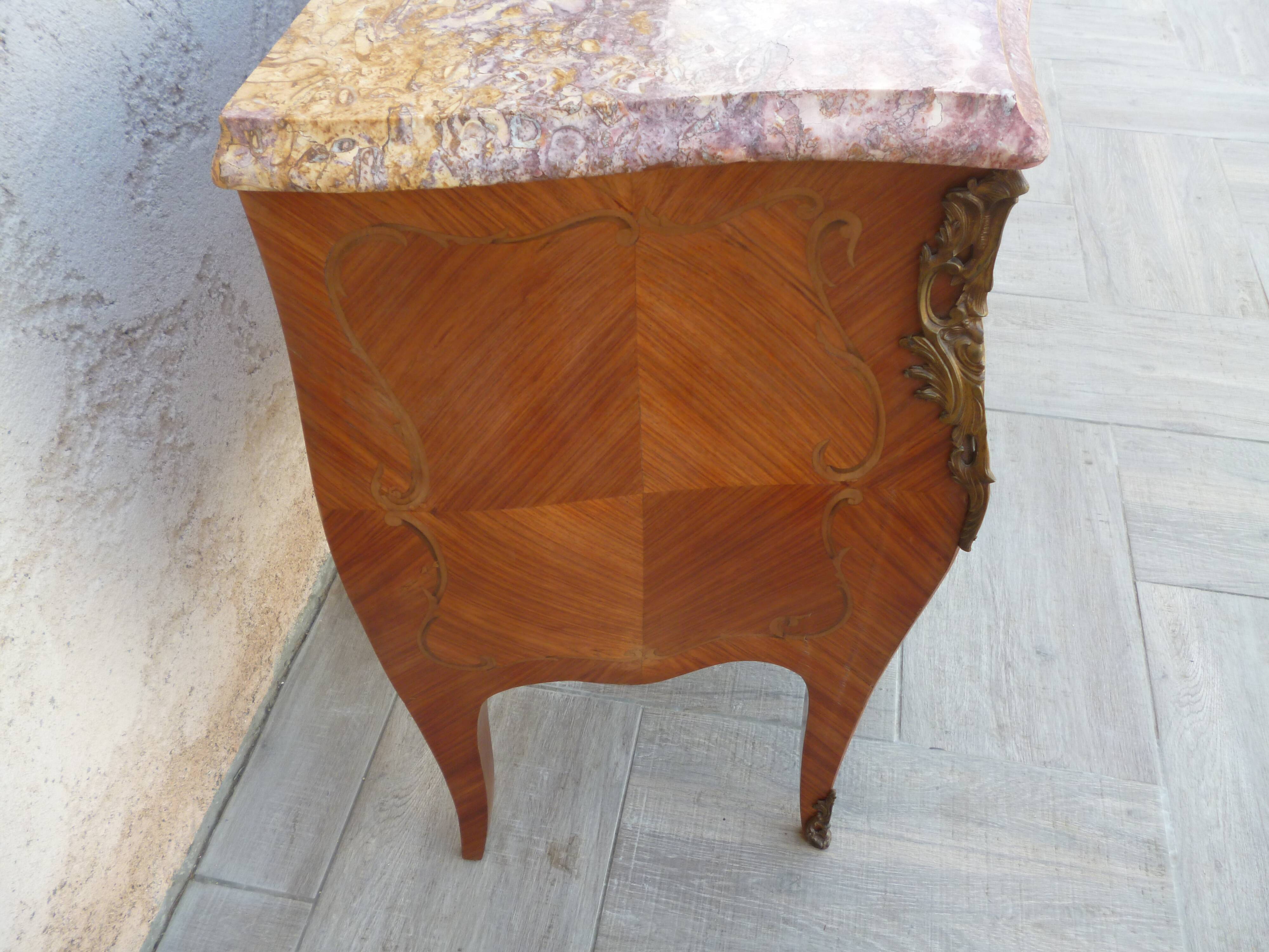 Curved dresser style Louis XV rosewood