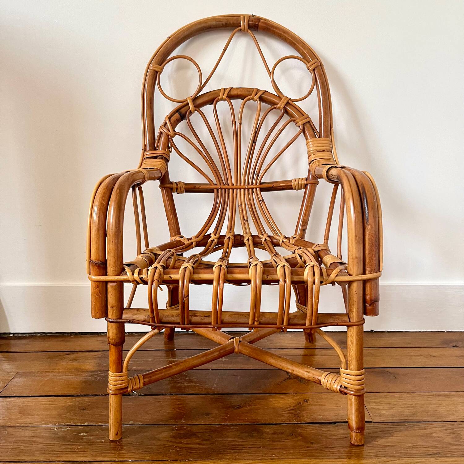 Rattan armchair for children