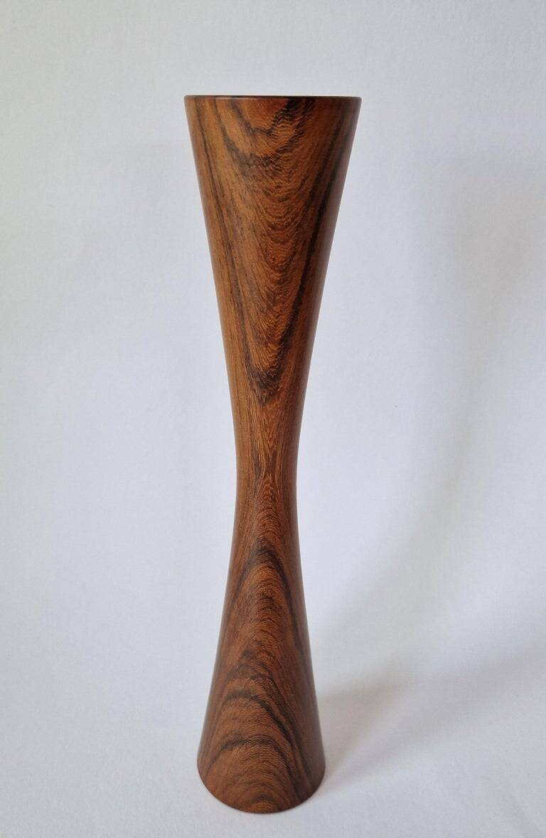 Midcentury Rare Rosewood Candleholder Casa Finland, Brazil, 1970s