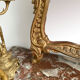 Antique mirror in stuccoed and gilded wood - rocaille style - France 50x86cm