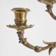 Vintage gilded brass 5-spoke chandelier