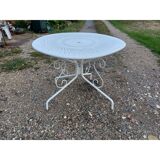 Wrought iron garden table, circa 1900