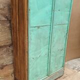 Old Art Deco glazed bookcase in Burmese teak