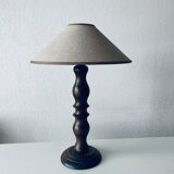 Turned wooden chalet lamp