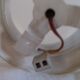 White opaline ball ceiling light