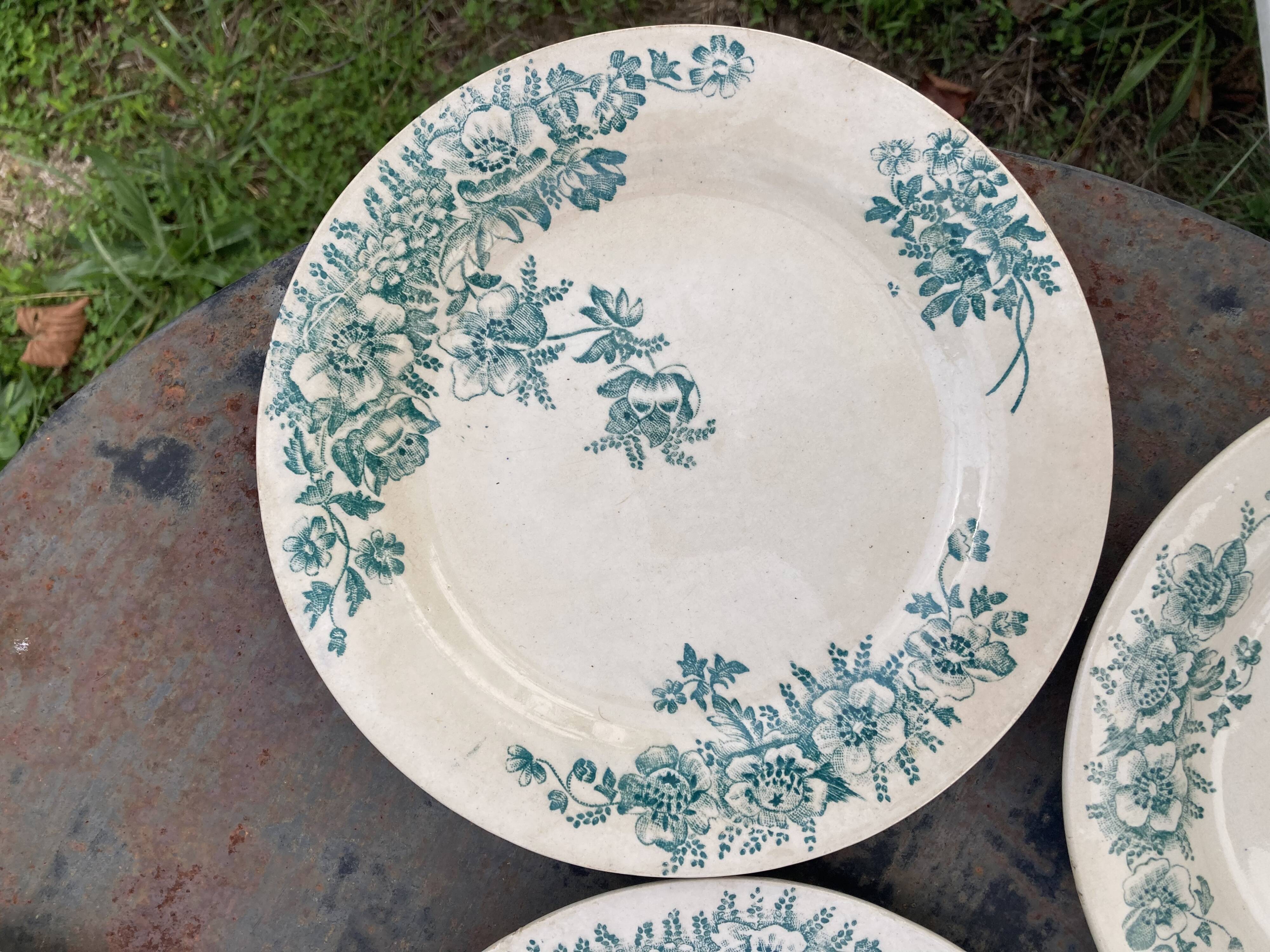 6 Flat plates iron earth by Bertrand Bordeaux / model Anémones