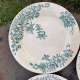 6 Flat plates iron earth by Bertrand Bordeaux / model Anémones