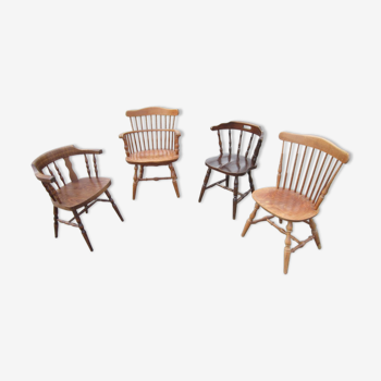 Ensemble de 4 fauteuils dépareillés