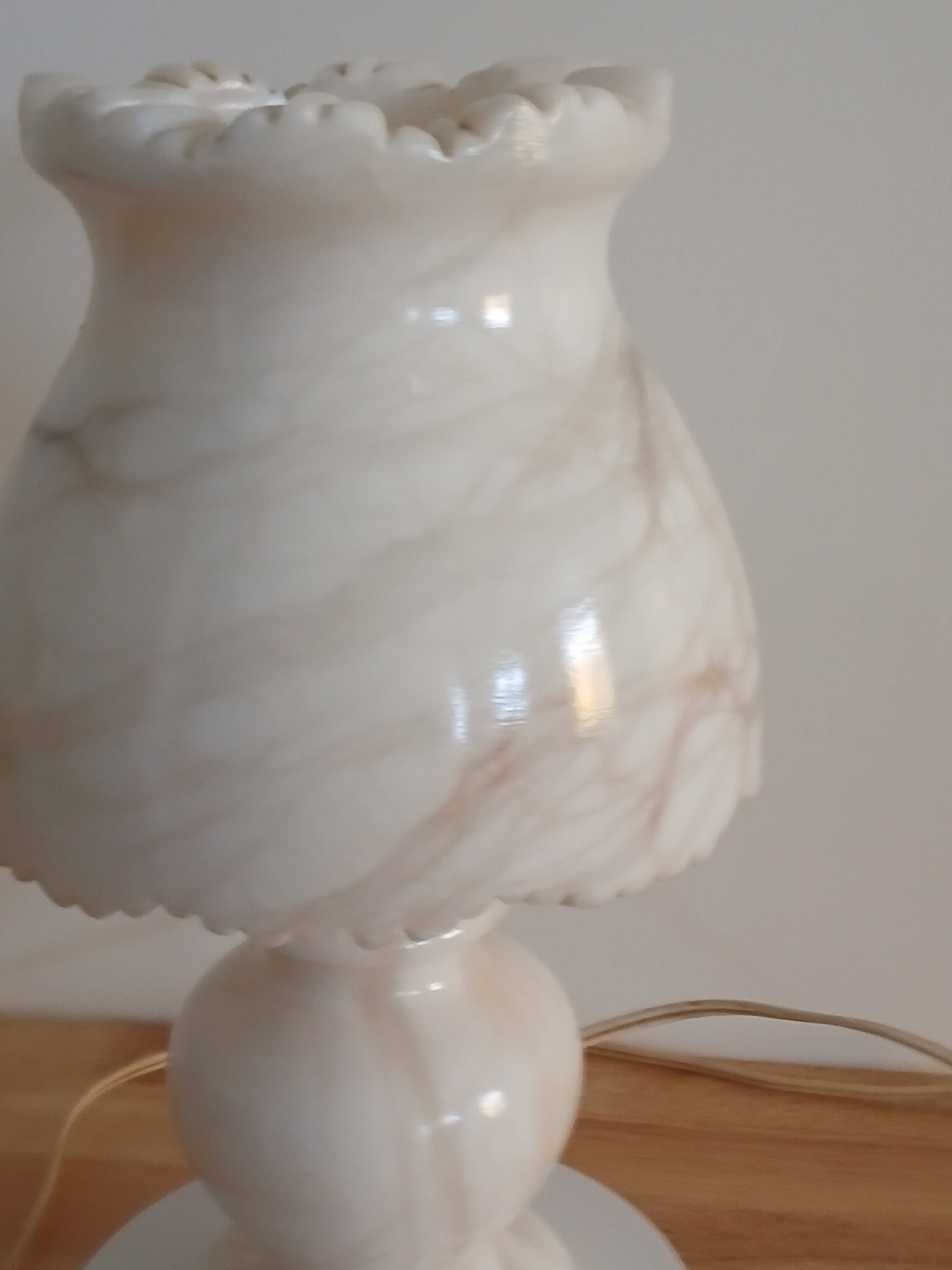 vintage alabaster marble lamp from the 50s-60s