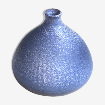 Vase figue bleu en céramique de Antonio Lampecco, années 70