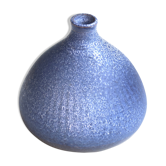 Blue ceramic fig vase by Antonio Lampecco, 70s