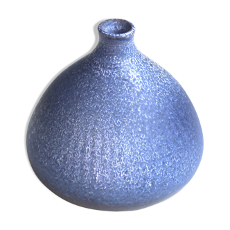 Blue ceramic fig vase by Antonio Lampecco, 70s