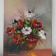 Painting bouquet of anemone flowers