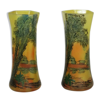 Pair of Legras vases