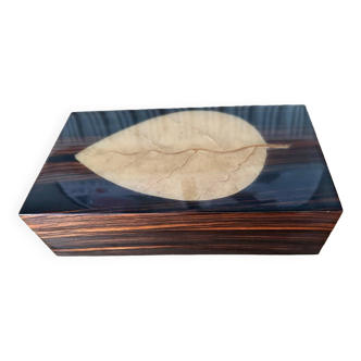 Varnished wooden cigar box