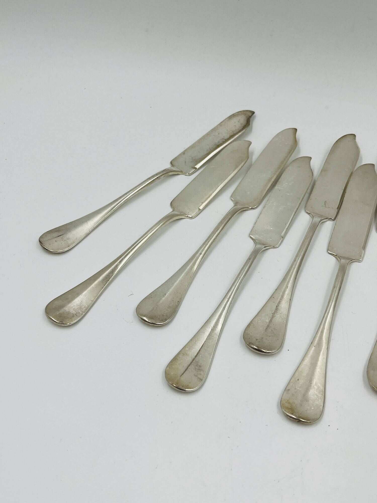 Lot 12 Fish Knives Silver-Plated Wiskemann