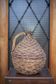 Lady Jeanne bottle, green glass bottle dressed in straw and wicker weaving, carboy, decorative v