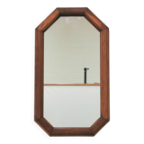 vintage rectangular wooden octagon mirror