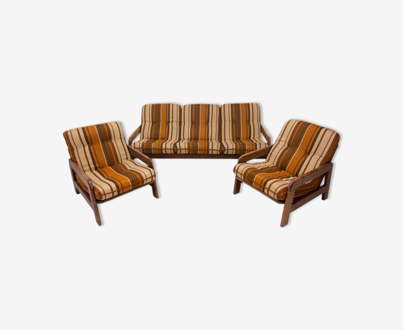 Salon de style scandinave vintage, années 1970