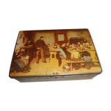 Old metal advertising box published by Alsa