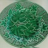 Set of dessert plates Sarreguemines – Art Nouveau earthenware, decoration