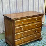 Louis Philippe vintage chest of drawers in solid wood from the 1950s.