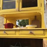 Yellow Parisian glass cabinet