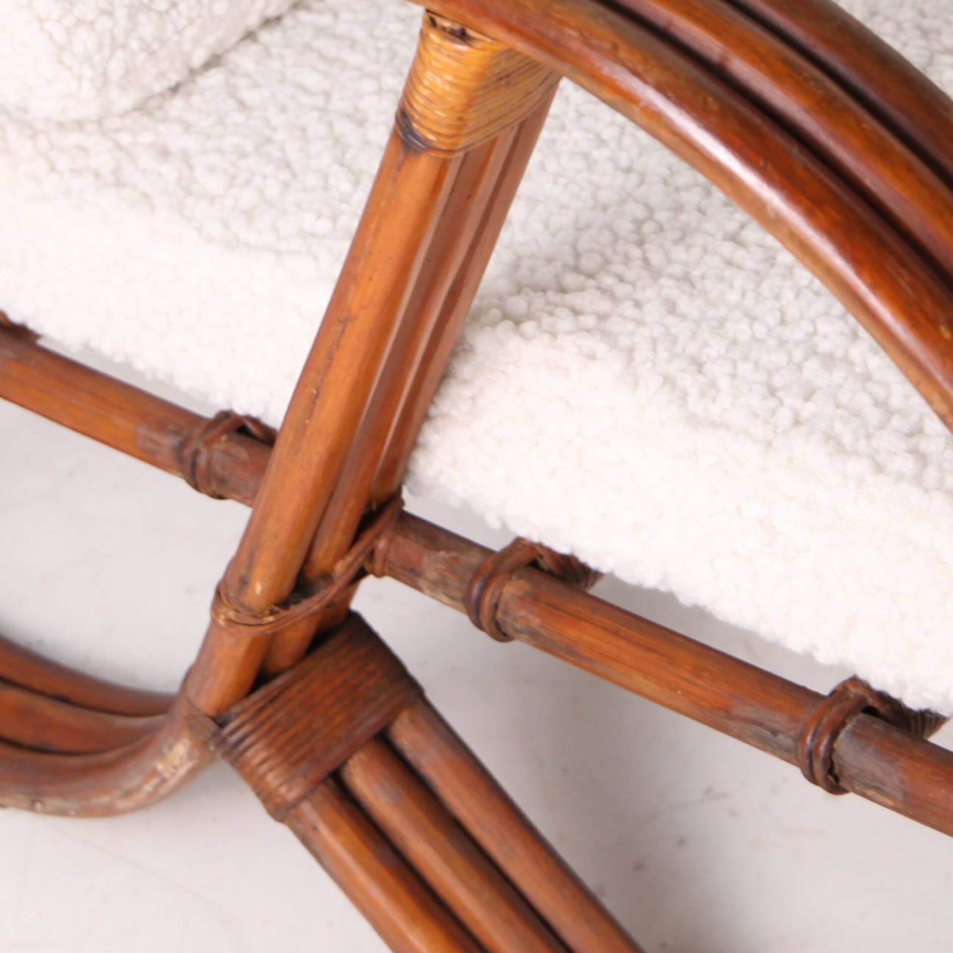 Paire de fauteuils en rotin « bretzels »