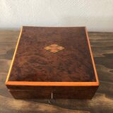 Walnut padded jewelry box