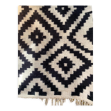 Woven carpet with small diamond patterns, 170x235 cm