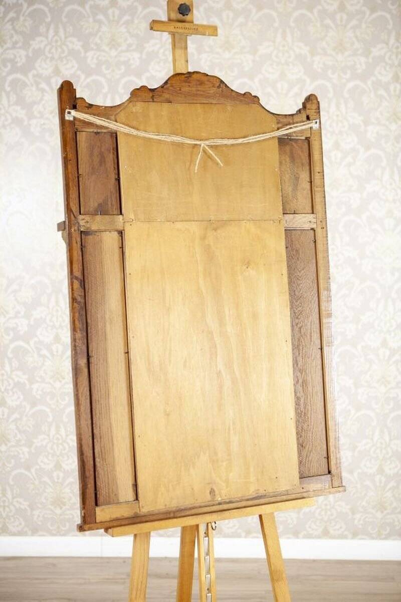 Art Nouveau Wall Mirror with Oak Frame, 1920s