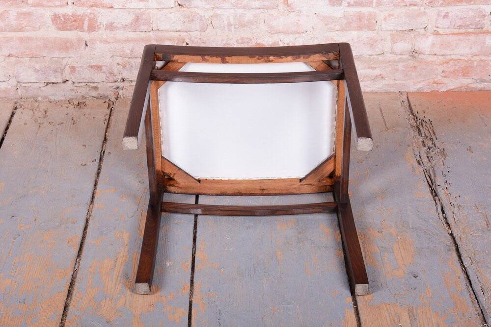 Art Deco Stool in Beech, Czech, 1920s