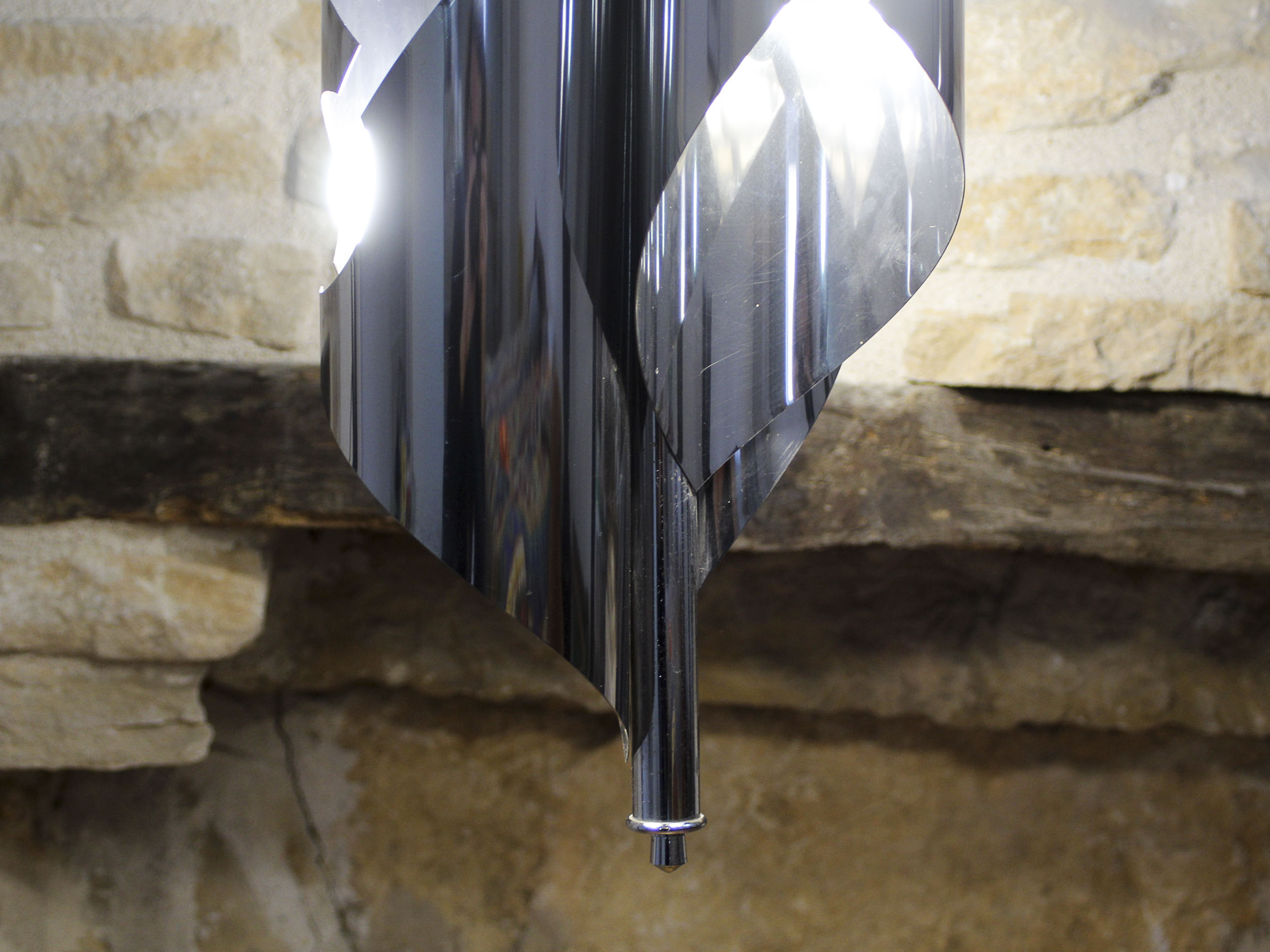 Suspension in chromed metal 3 lights 70s