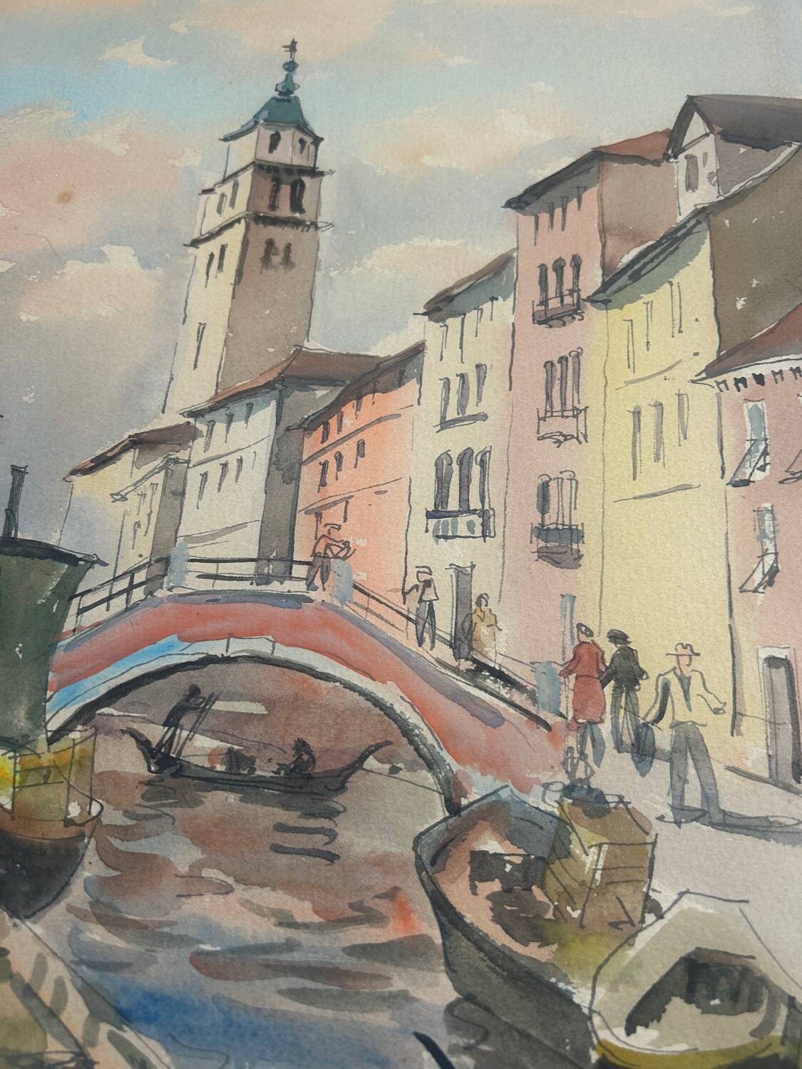 Watercolour of Venice, By Hourregue