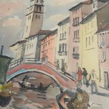 Watercolour of Venice, By Hourregue