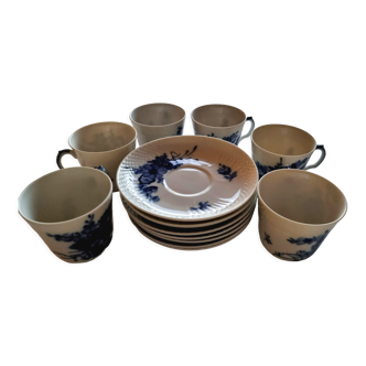 Coffee cups and saucers porcelain Royal Copenhagen
