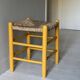 Tabouret en bois et paille