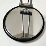 Aluminor lamp chrome metal and matt black design 80s
