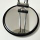 Aluminor lamp chrome metal and matt black design 80s