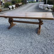 Table monastère en chêne massif,  243cm de L