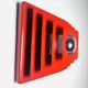 Multi-Layered Pyramid Wall Lamp In Red By Hustadt Leuchten, Germany 1970S