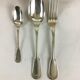 Complete silver metal cutlery set 37 pieces