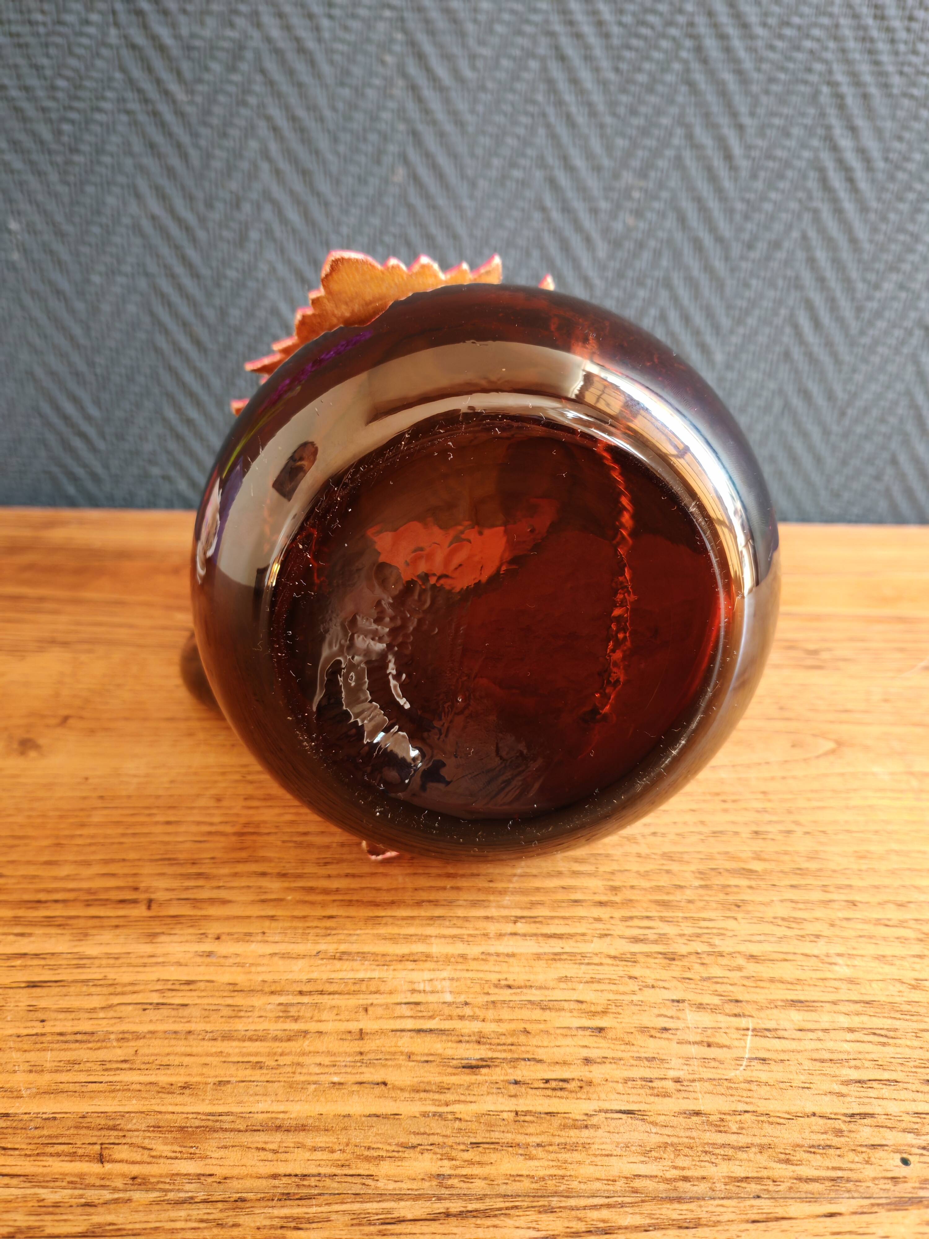 Carafe à Sangria Vintage Espagnole - Pichet en Verre Ambré Rétro