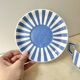 Large cup and saucer fox trott sarreguemines 1930s