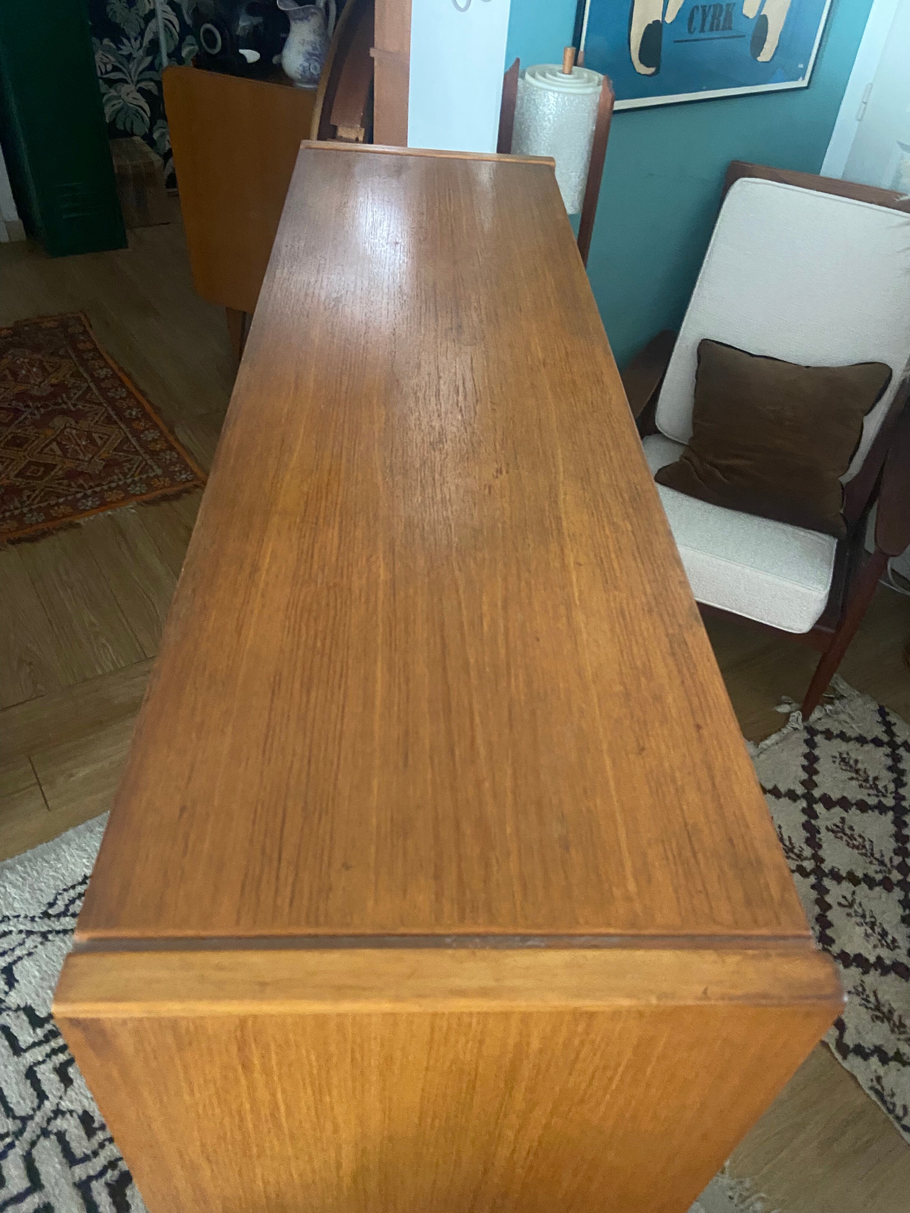 Secretarial cabinet in vintage teak
