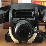 Telephone black bakelite littré