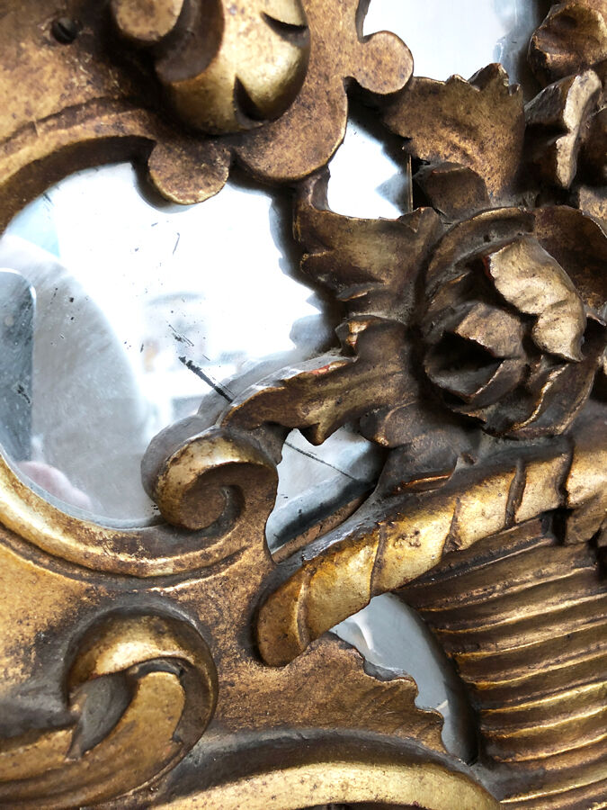 Golden rock mirror, Napoleon III, 19th