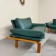 Complete living room sofa with Scandinavian design teak leather Komfort Danish