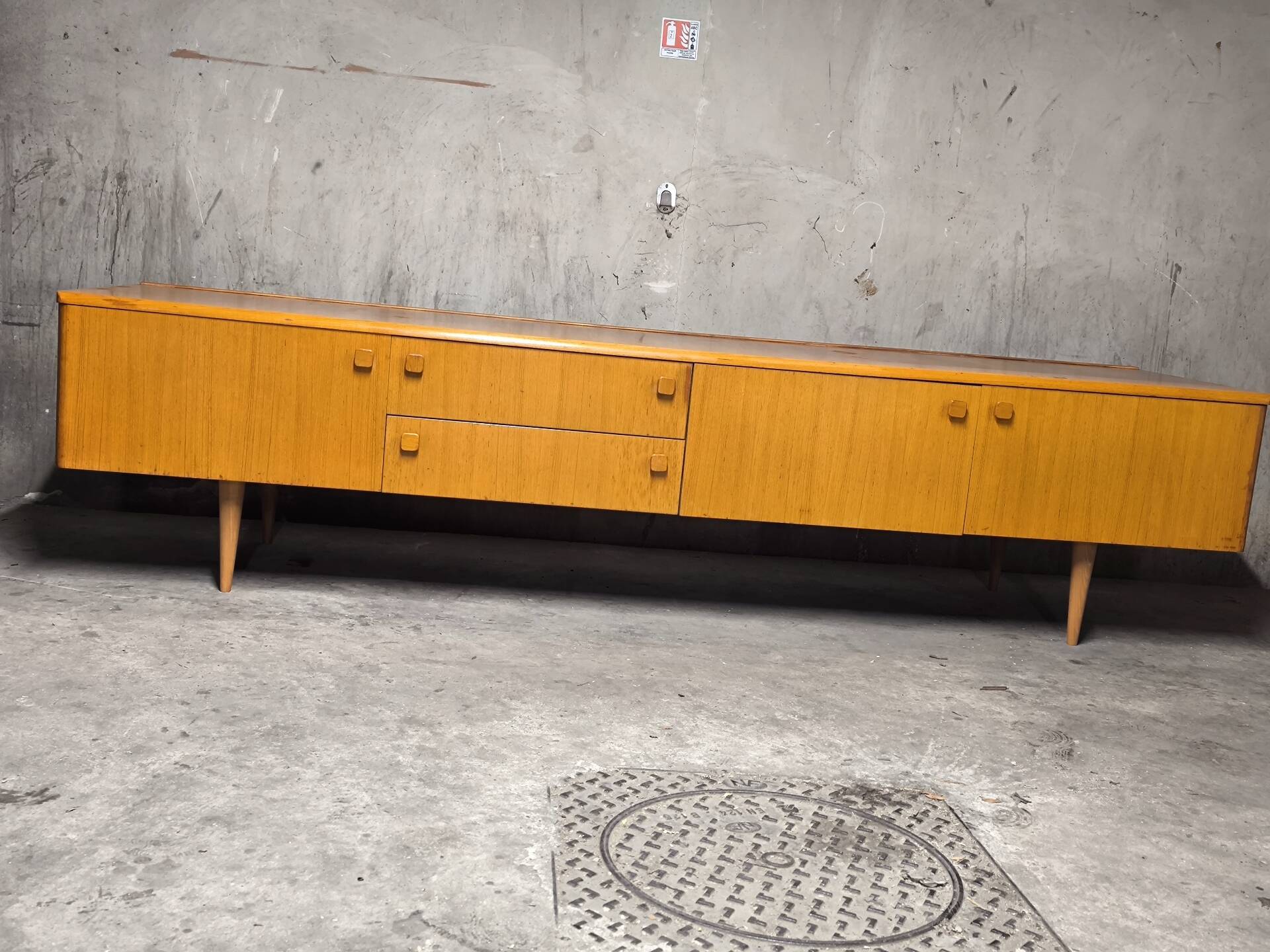 Vintage Scandinavian teak sideboard from the 1970s.